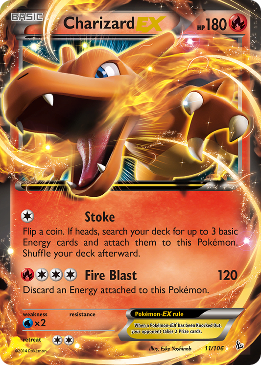 Charizard-EX 11/106 Rare Holo EX | Flashfire | Pokemon Card