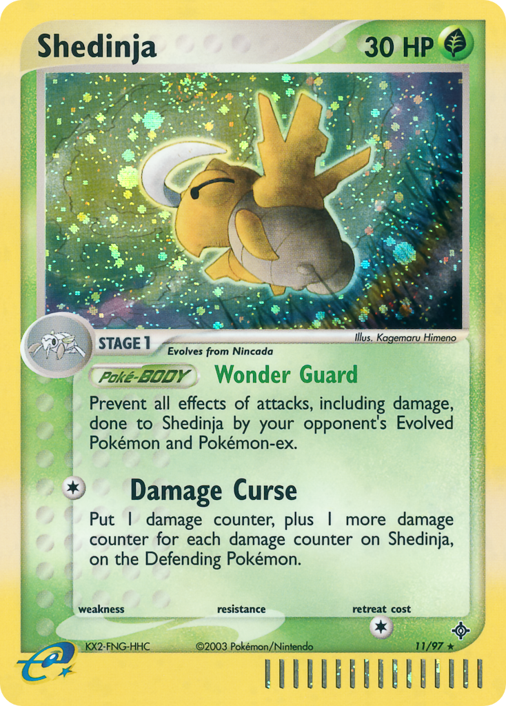 Shedinja 11/97 Rare Holo | Dragon | Pokemon Card