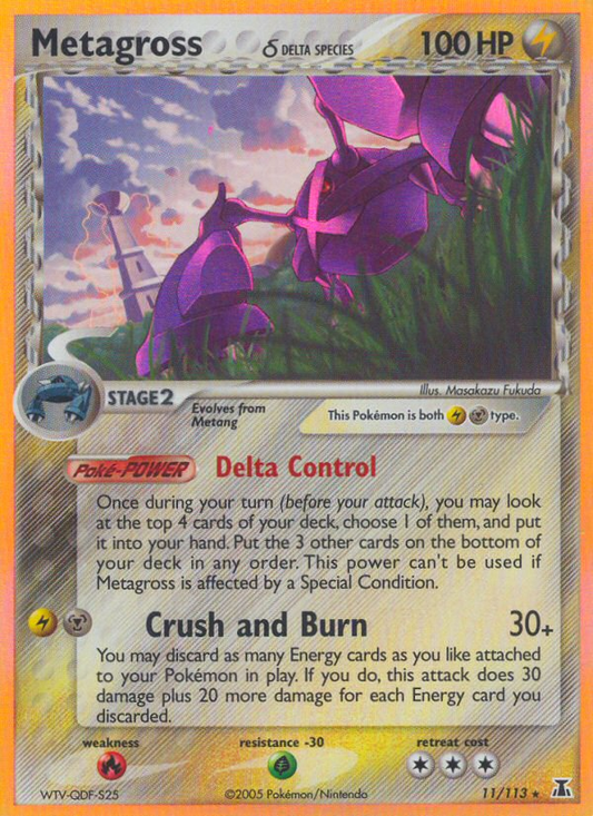 Metagross δ 11/113 Rare Holo | Delta Species | Pokemon Card