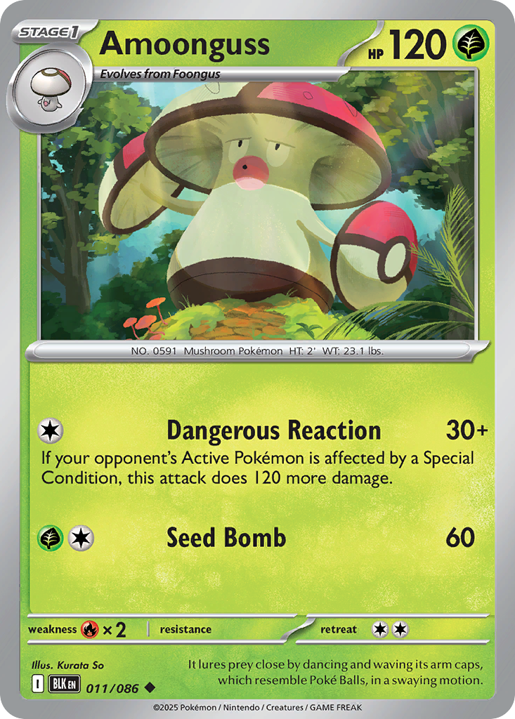 Amoonguss 11/86 Uncommon | Black Bolt | Pokemon Card