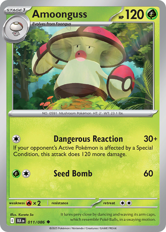 Amoonguss 11/86 Uncommon | Black Bolt | Pokemon Card