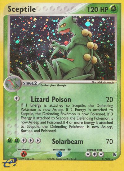 Sceptile 11/109 Rare Holo | Ruby & Sapphire | Pokemon Card