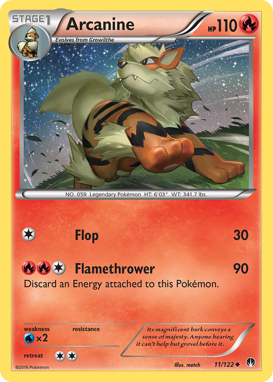 Arcanine 11/122 Uncommon | BREAKpoint | Pokemon Card