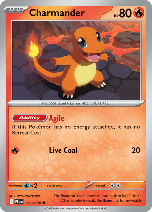 Charmander 11/94 Common | Phantasmal Flames | Pokemon Card