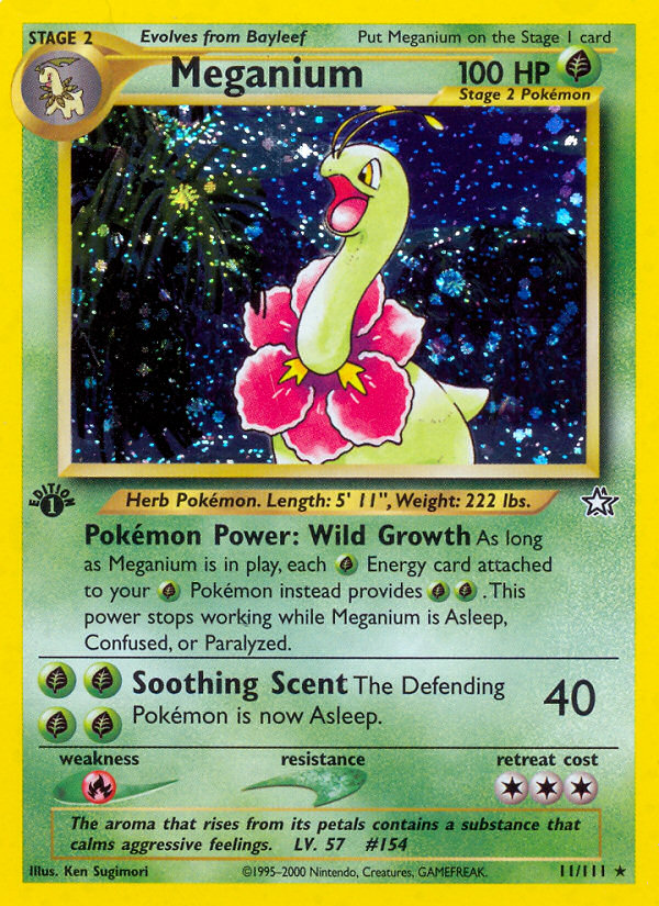 Meganium 11/111 Rare Holo | Neo Genesis | Pokemon Card