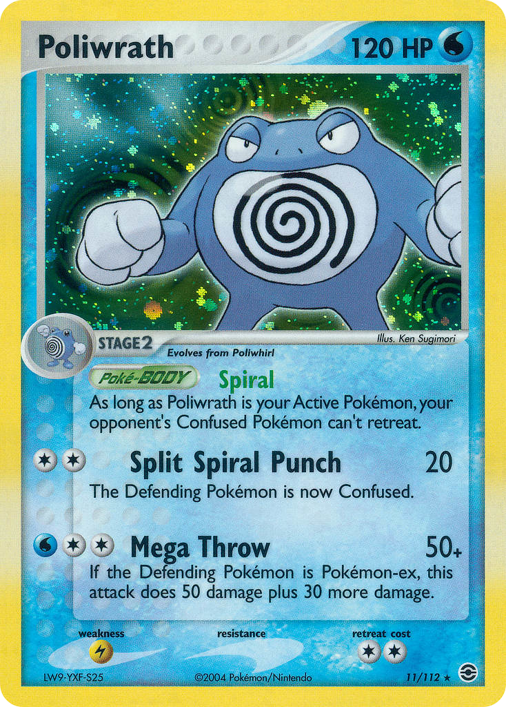 Poliwrath 11/112 Rare Holo | FireRed & LeafGreen | Pokemon Card