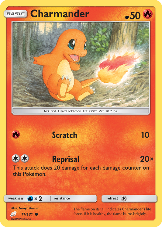 Charmander 11/181 Common | Team Up | Pokemon Card