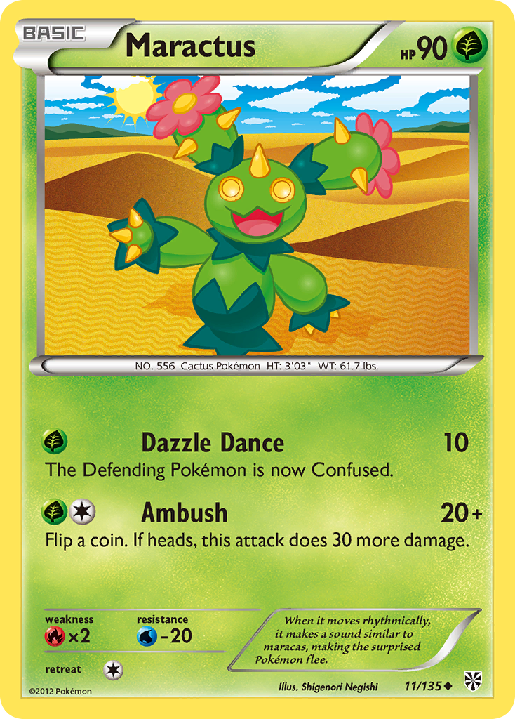 Maractus 11/135 Uncommon | Plasma Storm | Pokemon Card
