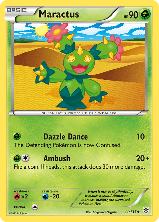 Maractus 11/135 Uncommon | Plasma Storm | Pokemon Card