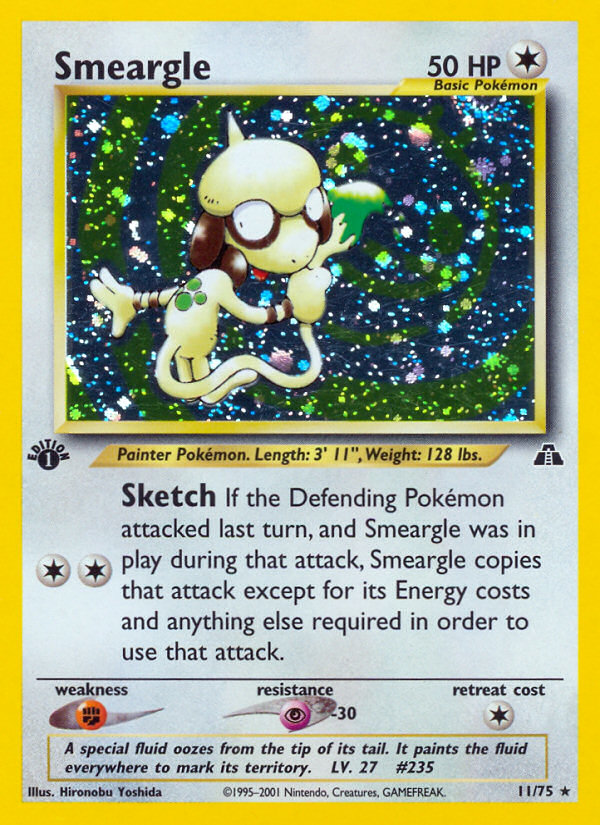 Smeargle 11/75 Rare Holo | Neo Discovery | Pokemon Card
