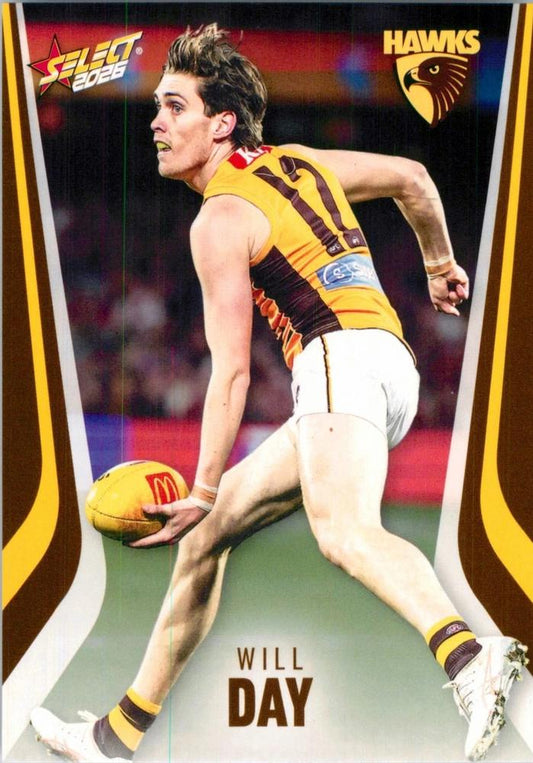 Will Day #120 Hawthorn Hawks | 2026 Select AFL Footy Stars | Trading Card