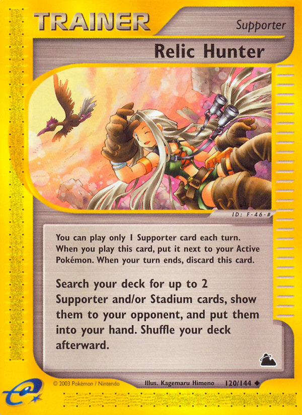 Relic Hunter 120/144 Uncommon | Skyridge | Pokemon Card