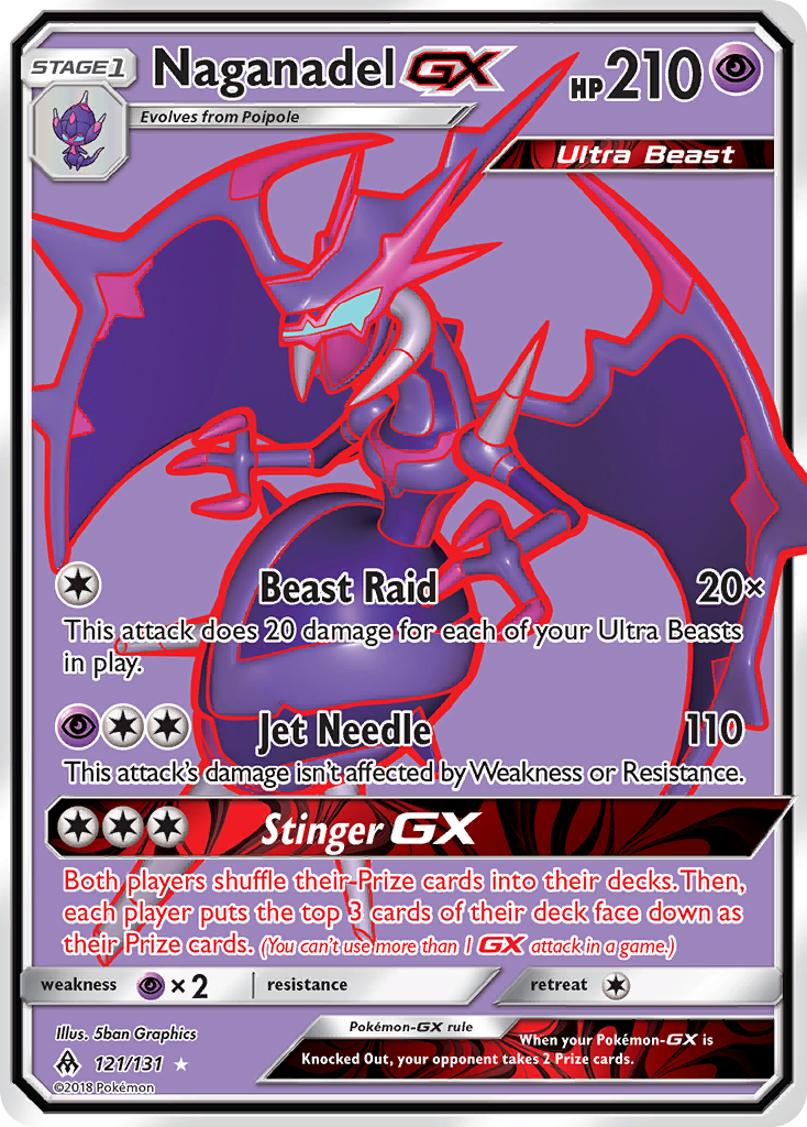 Naganadel-GX 121/131 Rare Ultra | Forbidden Light | Pokemon Card