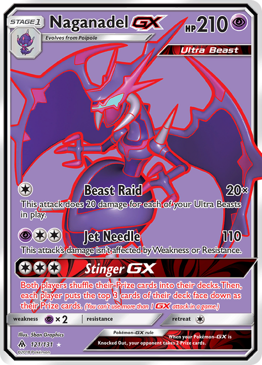 Naganadel-GX 121/131 Rare Ultra | Forbidden Light | Pokemon Card