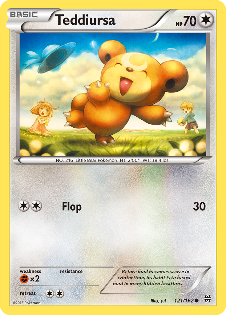 Teddiursa 121/162 Common | BREAKthrough | Pokemon Card