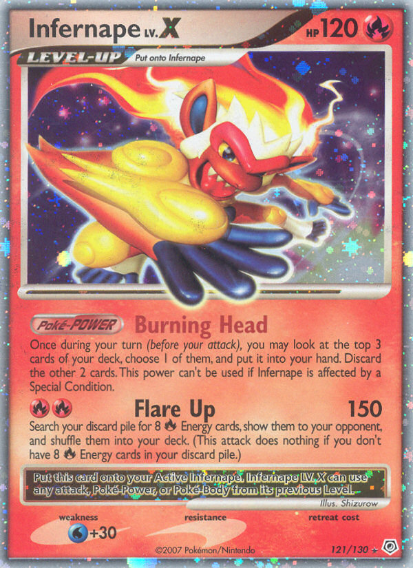Infernape LV.X 121/130 Rare Holo LV.X | Diamond & Pearl | Pokemon Card