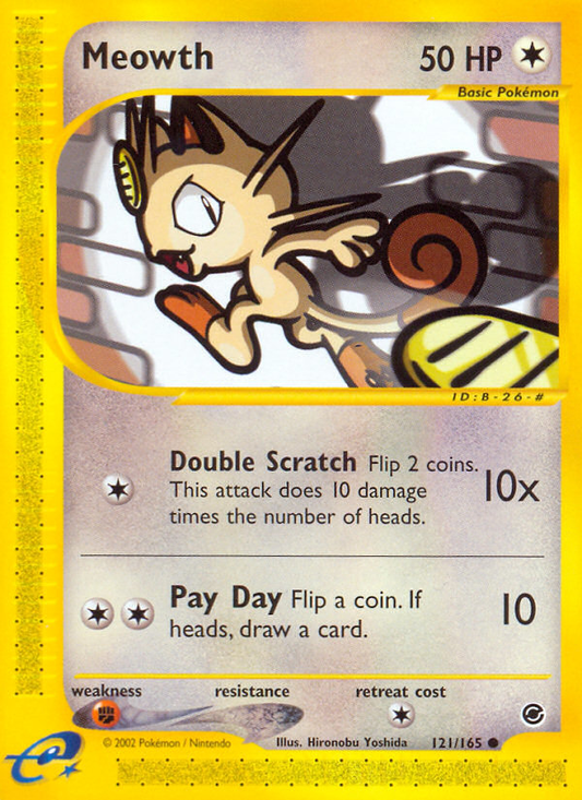 Meowth 121/165 Common | Expedition Base Set | Pokemon Card