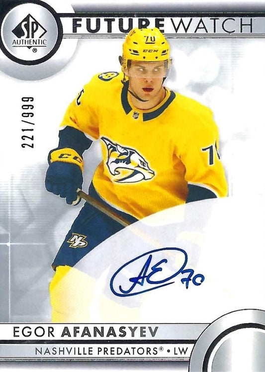 Egor Afanasyev #122 Nashville Predators | 2023-24 SP Authentic | NHL Trading Card