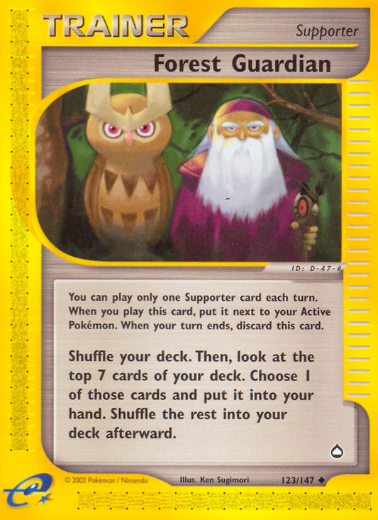 Forest Guardian 123/147 Uncommon | Aquapolis | Pokemon Card