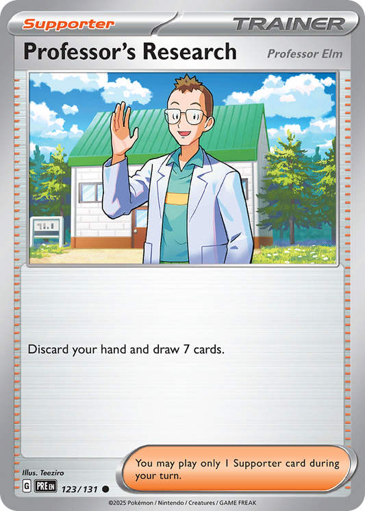 Professor's Research 123/131 Common | Prismatic Evolutions | Pokemon Card