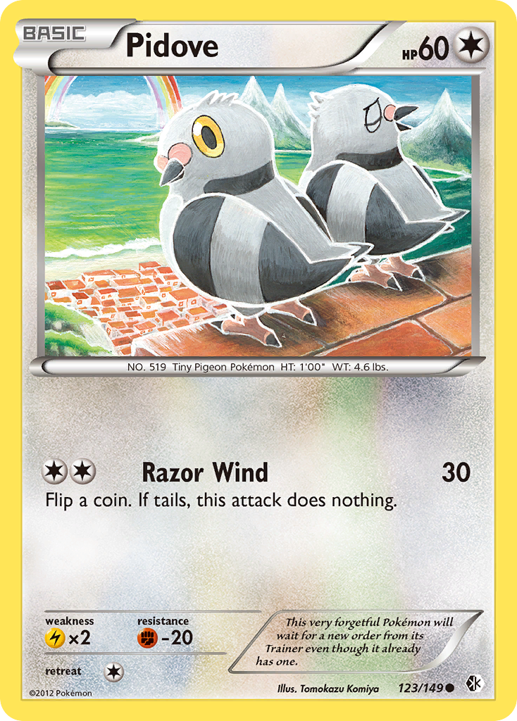 Pidove 123/149 Common | Boundaries Crossed | Pokémon Card