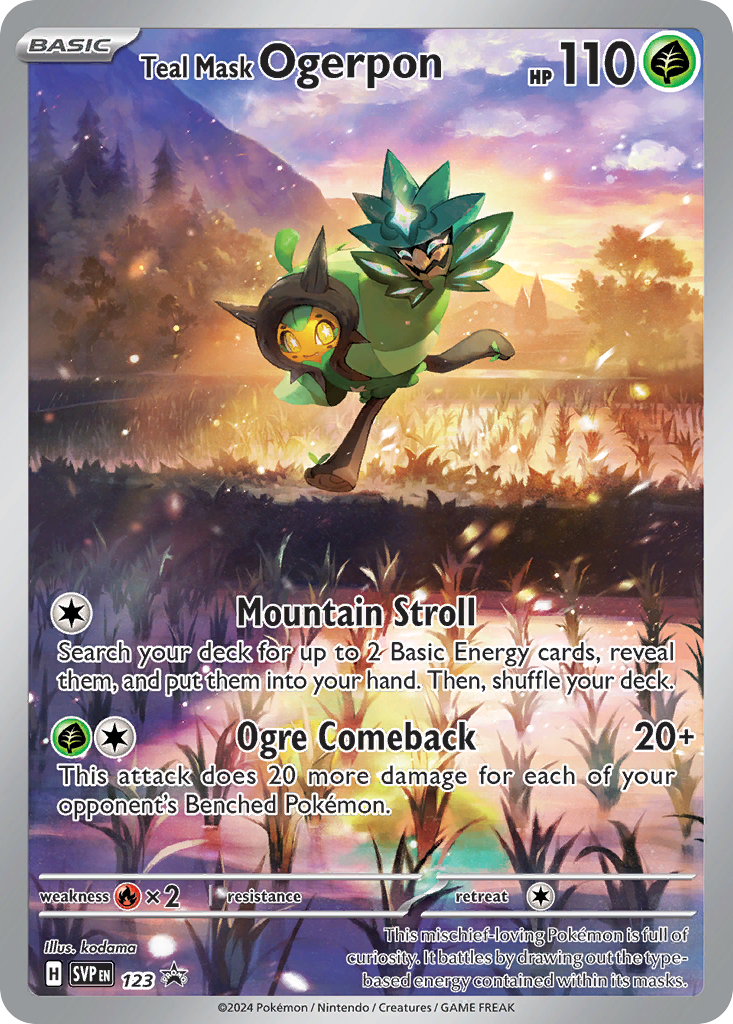 Teal Mask Ogerpon #123 Promo | Scarlet & Violet Black Star Promos | Pokemon Card