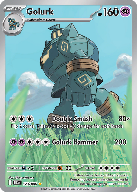 Golurk 123/86 Illustration Rare | Black Bolt | Pokemon Card