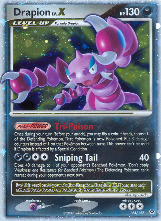 Drapion LV.X 123/127 Rare Holo LV.X | Platinum | Pokemon Card