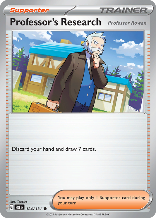 Professor's Research 124/131 Common | Prismatic Evolutions | Pokemon Card
