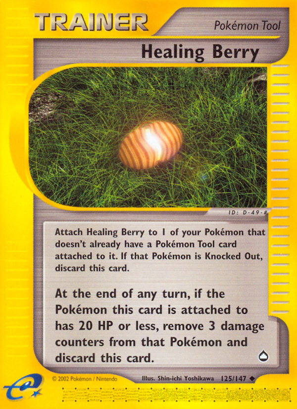 Healing Berry 125/147 Uncommon | Aquapolis | Pokemon Card