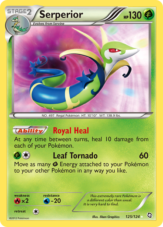 Serperior 125/124 Rare Secret | Dragons Exalted | Pokemon Card