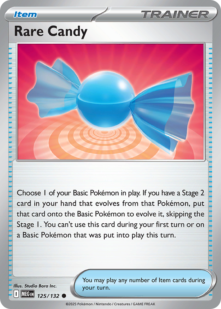 Rare Candy 125/132 Common | Mega Evolution | Pokemon Card