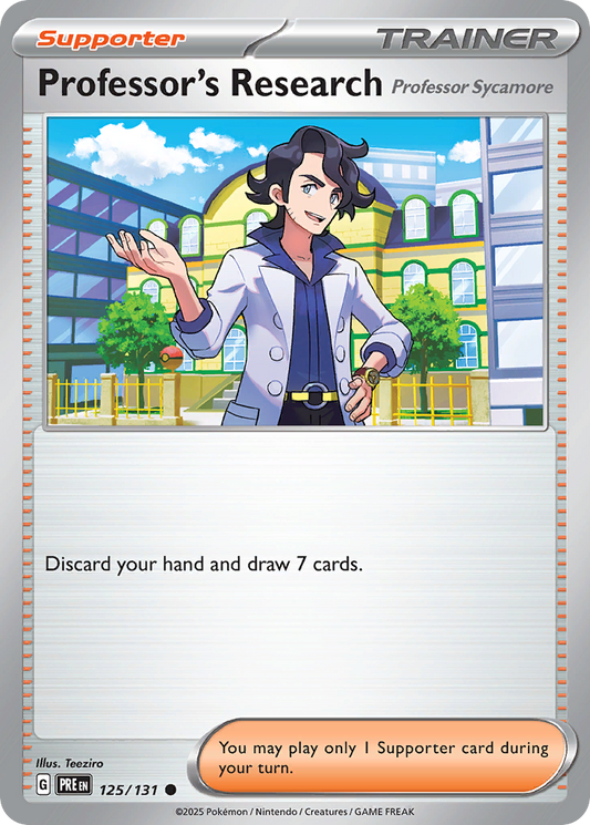 Professor's Research 125/131 Common | Prismatic Evolutions | Pokemon Card
