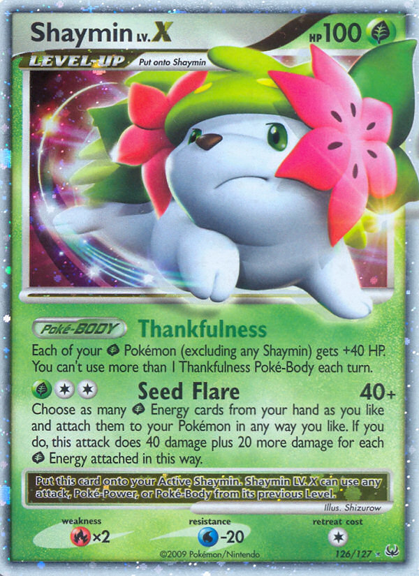 Shaymin LV.X 126/127 Rare Holo LV.X | Platinum | Pokemon Card