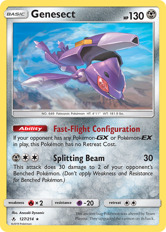 Genesect 127/214 Rare | Unbroken Bonds | Pokemon Card