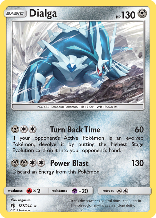 Dialga 127/214 Rare Holo | Lost Thunder | Pokemon Card