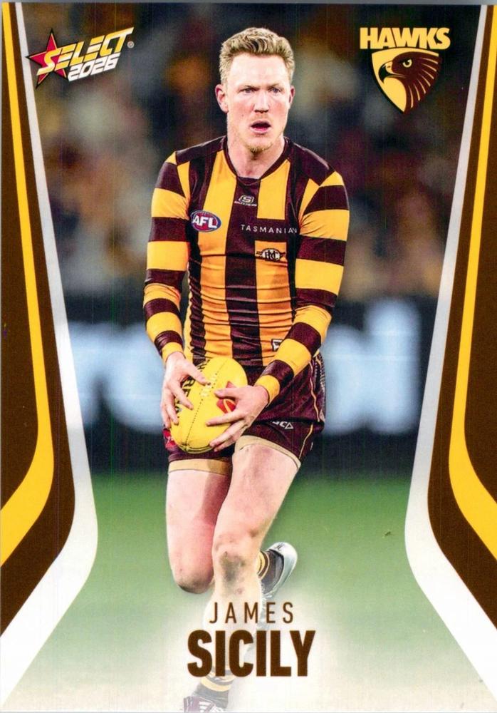 James Sicily #128 Hawthorn Hawks | 2026 Select AFL Footy Stars | Trading Card