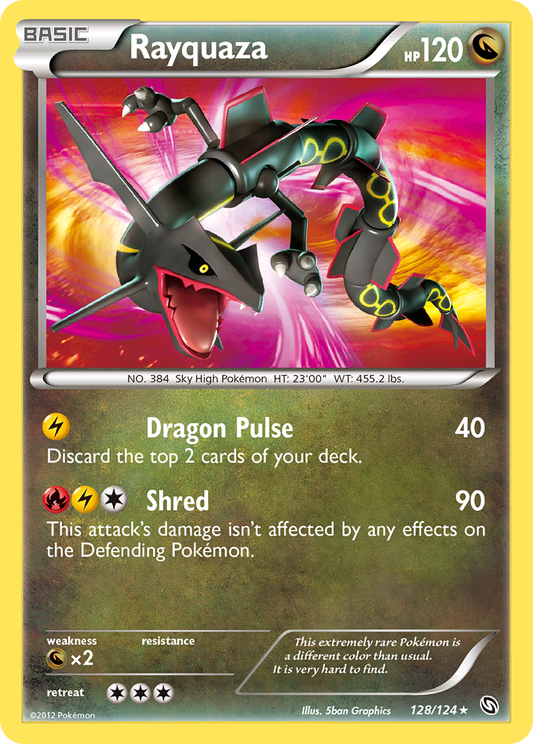 Rayquaza 128/124 Rare Secret | Dragons Exalted | Pokemon Card