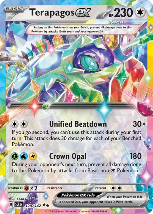 Terapagos ex 128/142 Double Rare | Stellar Crown | Pokemon Card