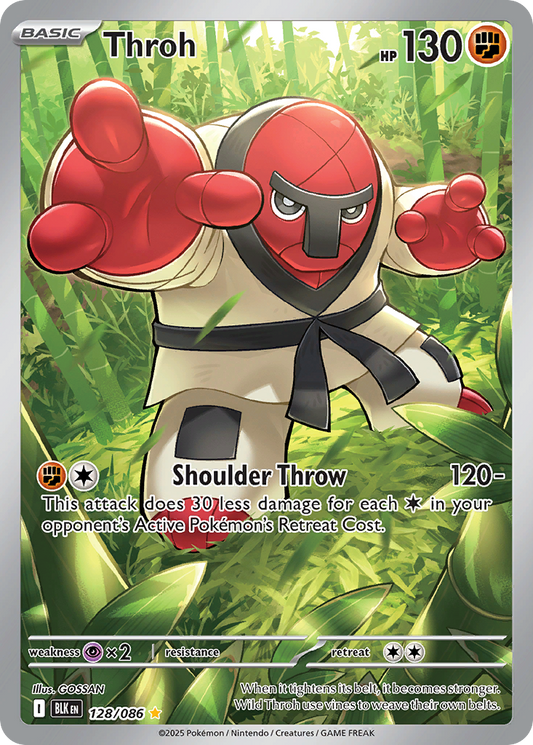Throh 128/86 Illustration Rare | Black Bolt | Pokemon Card