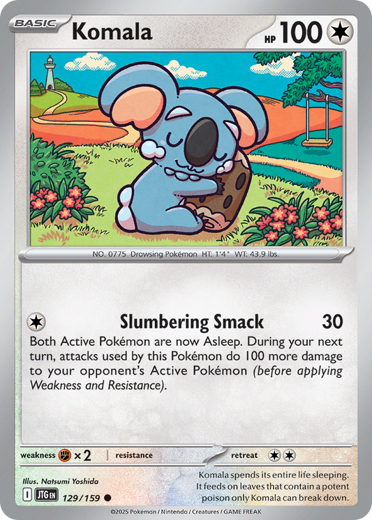 Komala 129/159 Common | Journey Together | Pokemon Card