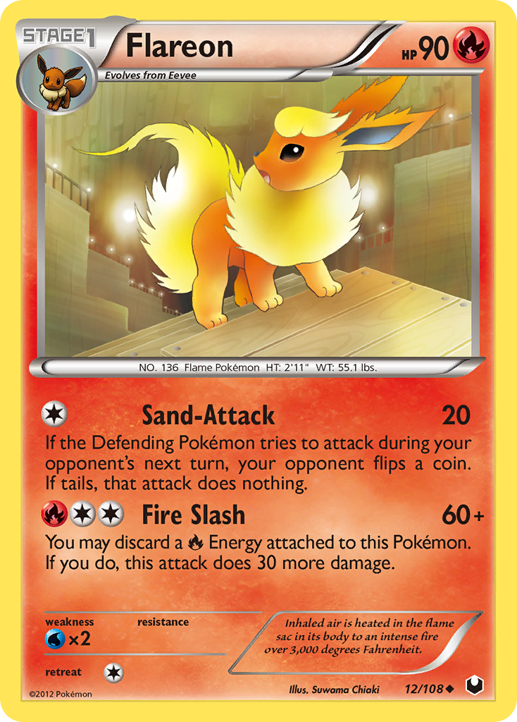 Flareon 12/108 Uncommon | Dark Explorers | Pokemon Card