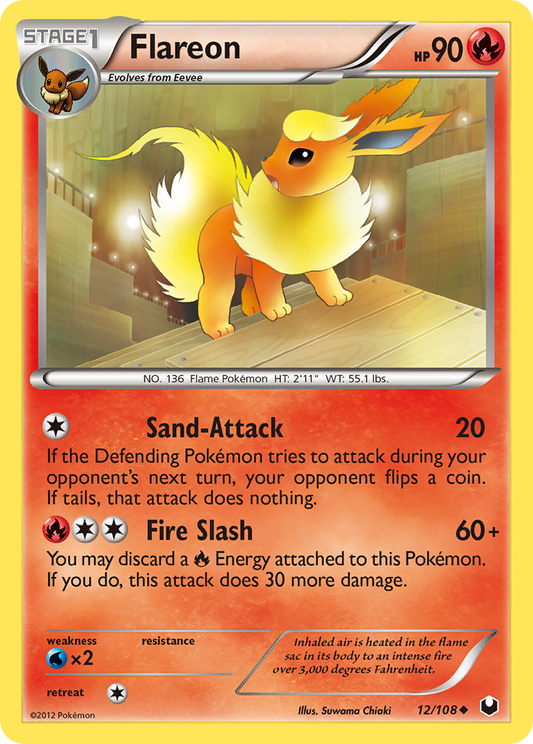 Flareon 12/108 Uncommon | Dark Explorers | Pokemon Card
