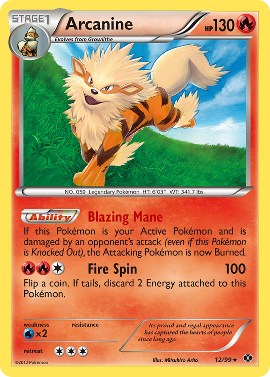 Arcanine 12/99 Rare | Next Destinies | Pokemon Card