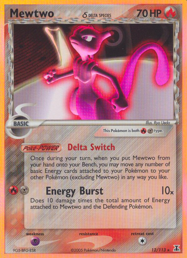 Mewtwo δ 12/113 Rare Holo | Delta Species | Pokemon Card