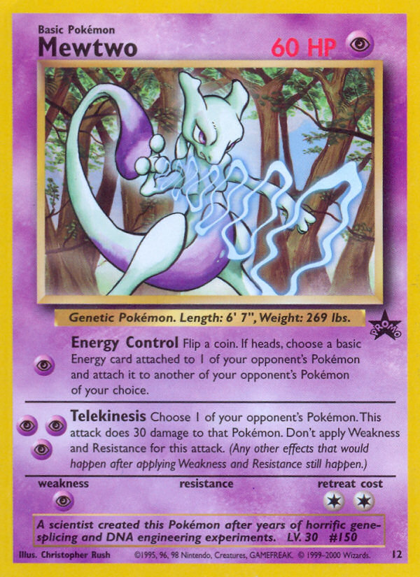 Mewtwo 12/53 Promo | Wizards Black Star Promos | Pokemon Card