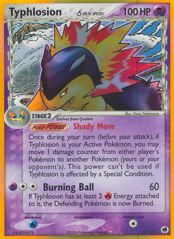 Typhlosion δ 12/101 Rare Holo | Dragon Frontiers | Pokemon Card