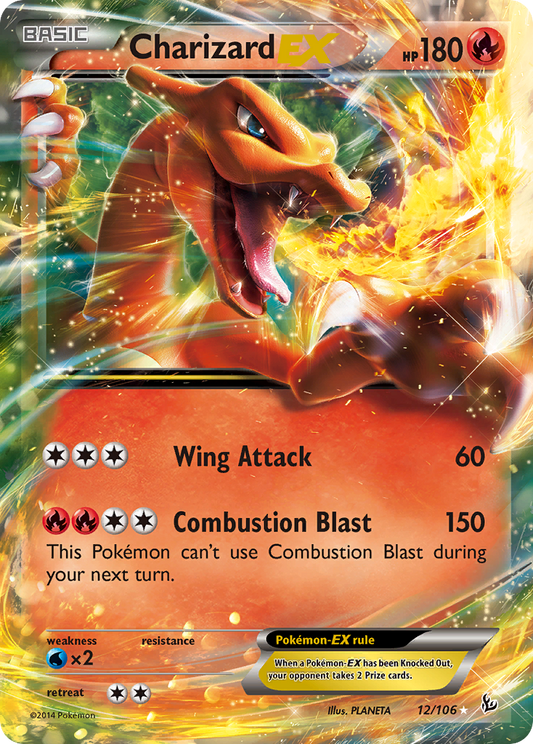 Charizard-EX 12/106 Rare Holo EX | Flashfire | Pokemon Card