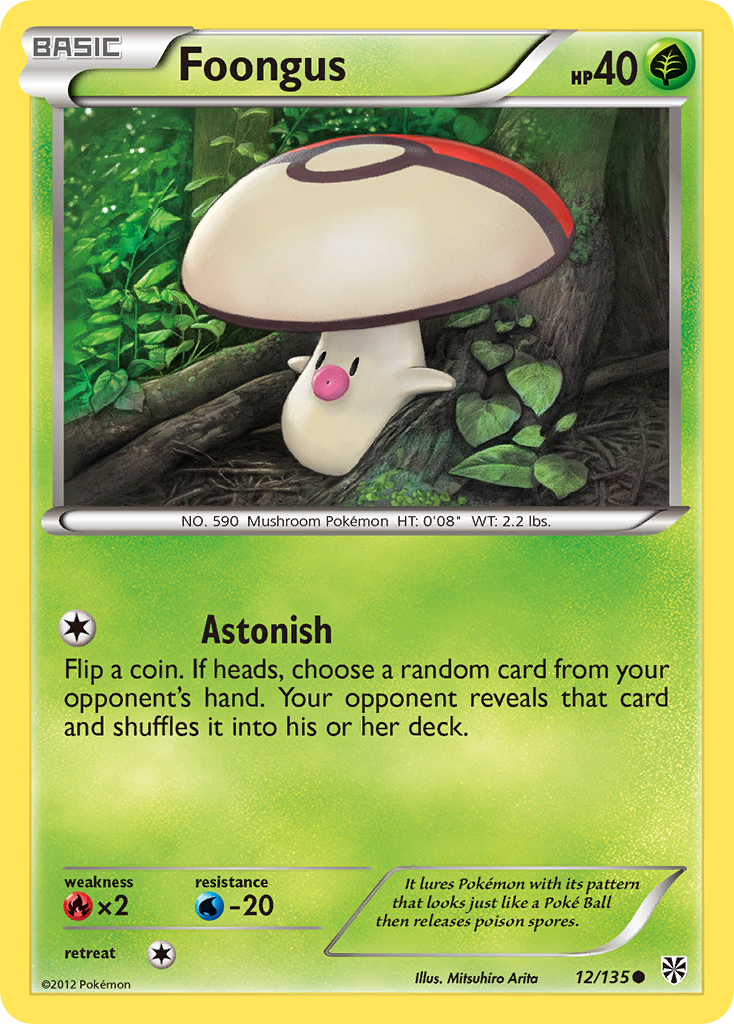 Foongus 12/135 Common | Plasma Storm | Pokemon Card