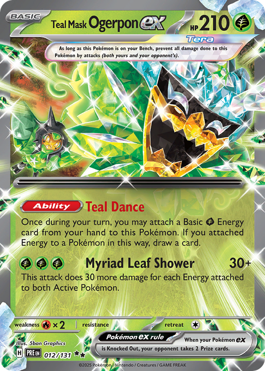 Teal Mask Ogerpon ex 12/131 Double Rare | Prismatic Evolutions | Pokemon Card